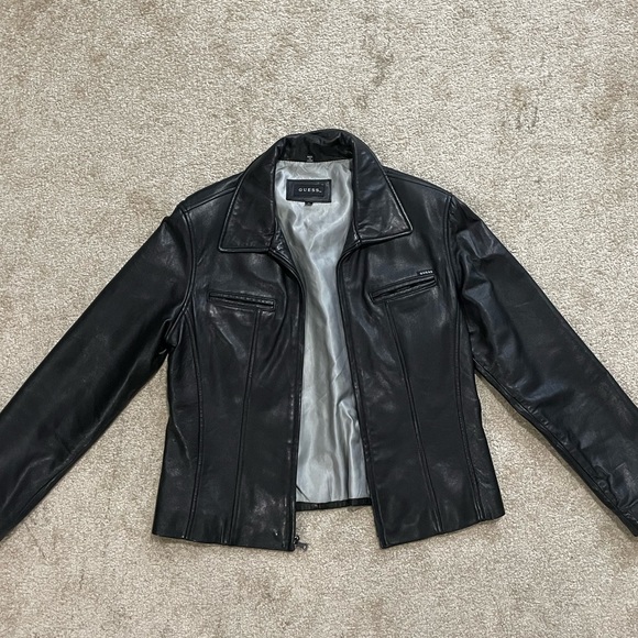 Guess Jackets & Blazers - Guess leather jacket